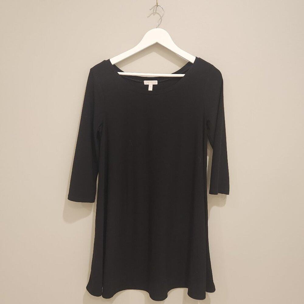 Leith Black Long Sleeve Swing Dress - Size M